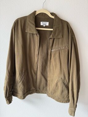 Reformation Marco Bomber Jacket, Dark Olive